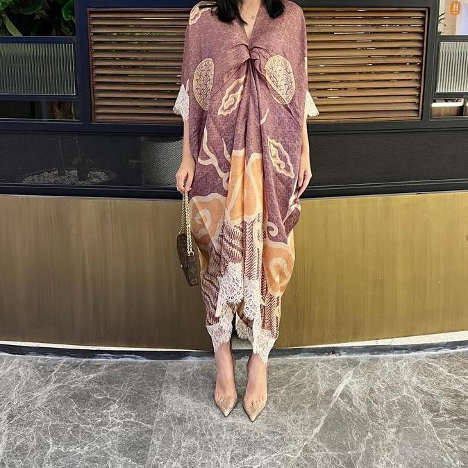 Kaftan Lace Viscose -Seri Awan / Kaftan Batik Wanita