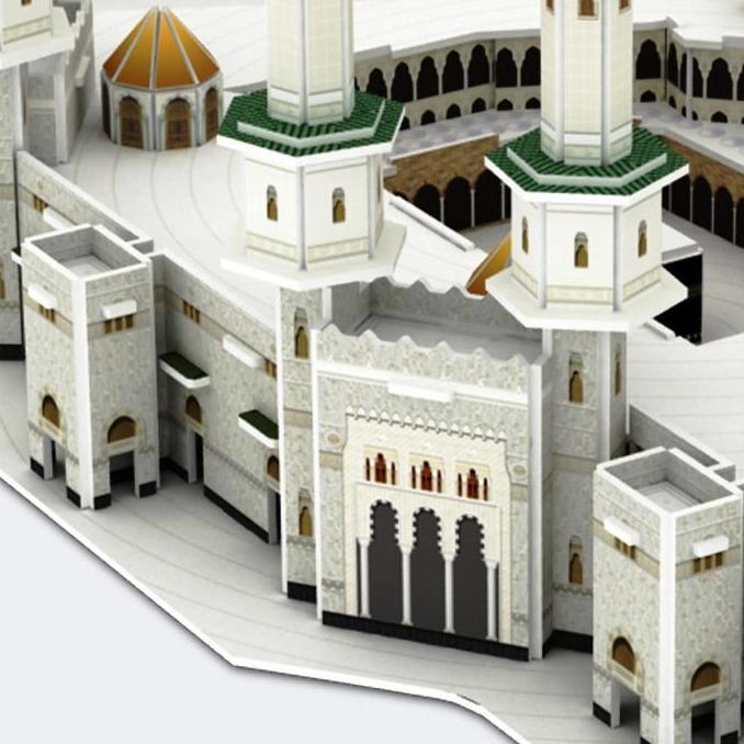 Model Arsitektur Masjidil Haram Mekah Set Hadiah Pengurangan Tinggi Set Puzzle Jigsaw 3D/masjidil ha