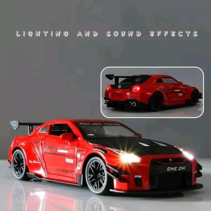 Diecast Miniatur Mobil Nissan GTR R35 1:24 - Alloy Model Metal Collection Mobil Nissan GTR R35 JDM S