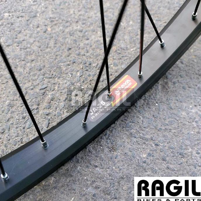 Wheelset Sepeda 20 Inch Araya Ja25 Lubang 36 Hole 36H Velg Rim Rims Hub Freehub Jari Roda Bmx Lipat 
