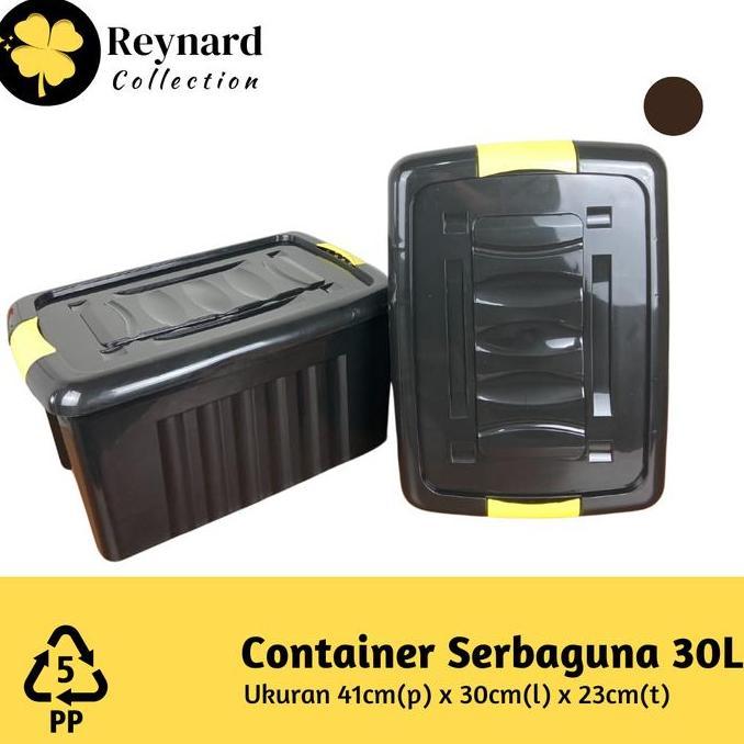 Container 30 Liter Storage Box 30L Hitam Container Box