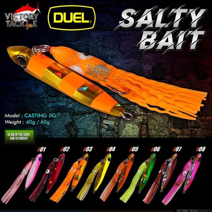 Metal Jig Duel Salty Bait 40 60 Gram Lure