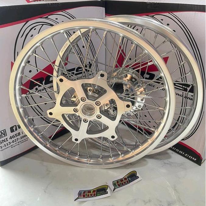 Paketan Velg Jari jari Motor Sonic 150 R Ring 17 Velg Rossi Uk 140/160/185 1Set Depan Belakang