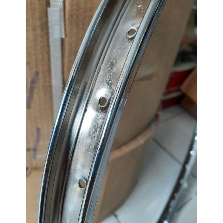 New Stok Velg Rims 24 Murni 24 x 1.75 Sepeda Mini MTB. 36 HOLE. BESI CHROME. ARAYA