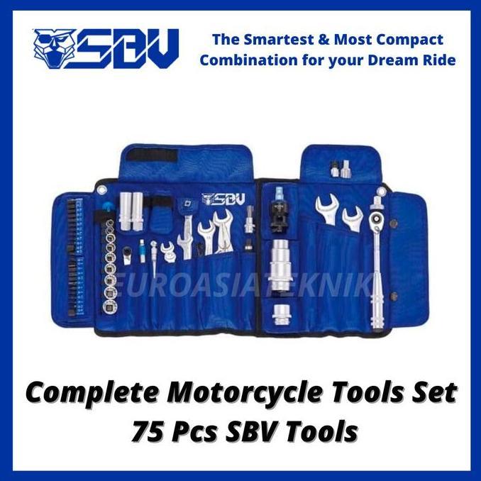 Complete Motorcycle Tools set 75 pcs SBV Tools Perawatan Motor