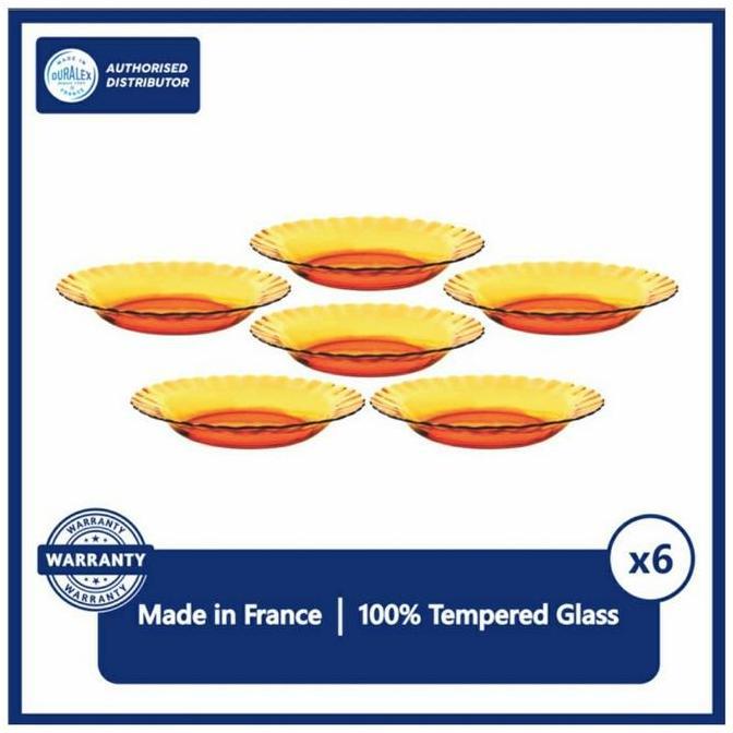 PIRING MAKAN DURALEX ASLI 9" / DURALEX Glass Amber Dinner Plate GM