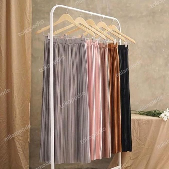 Rok Plisket Lidi Premium Impor Korea Lidi Tebal Bagus Top Lidi L015