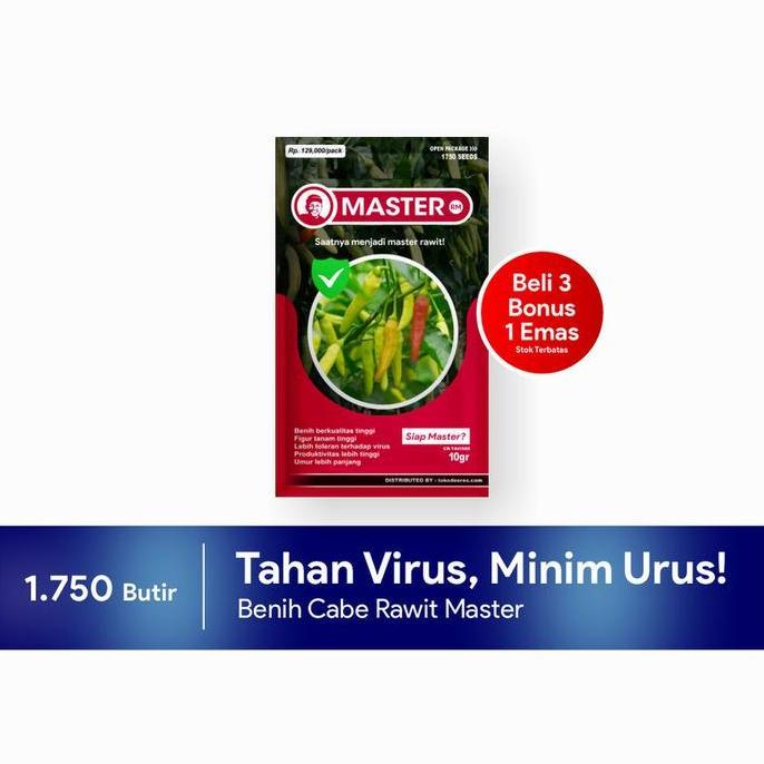 1 MASTER / benih bibit cabe rawit unggul cabai merah