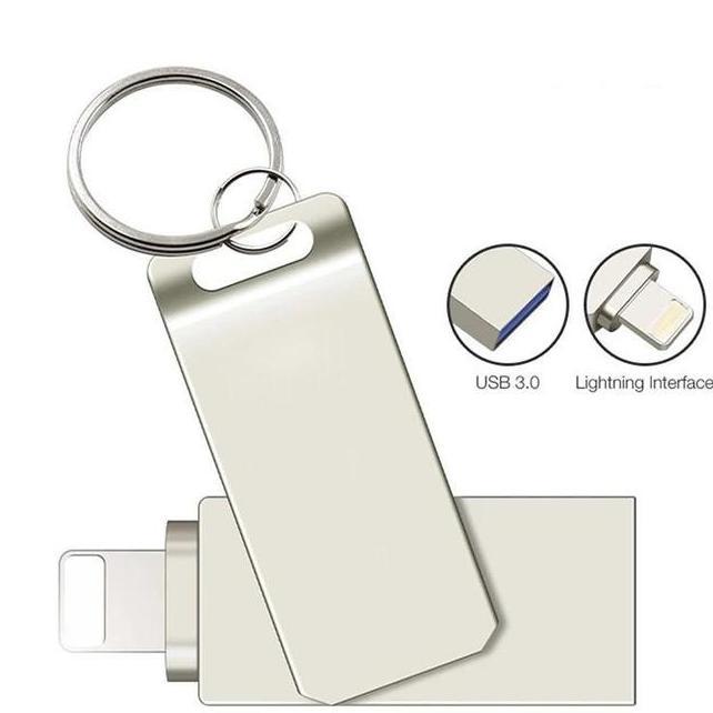 Otg Flashdisk 1Tb Ios Pc Usb 3.0 2 In 1 Venda Quente Prata Otg Pen Drive For Iphone Komputer