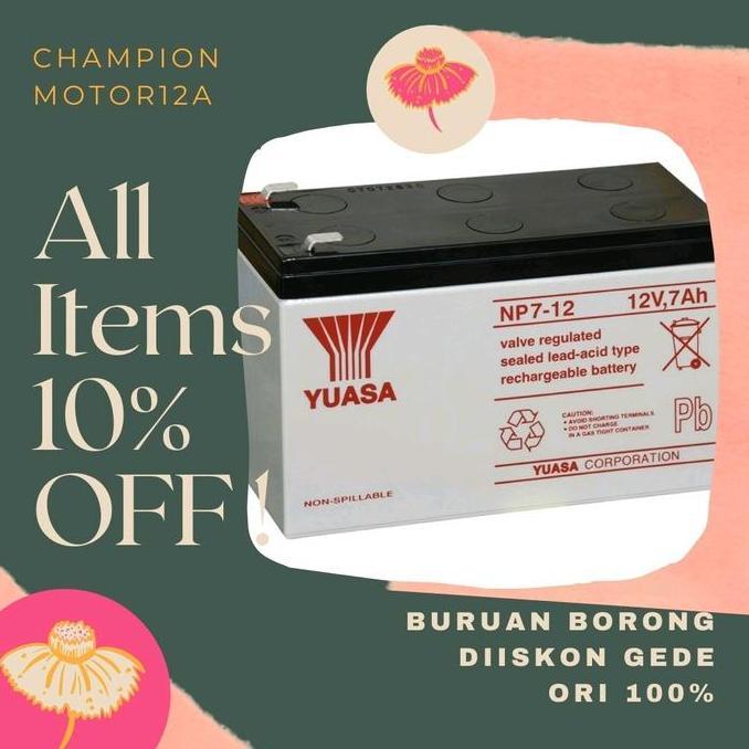 Bnr Aki Ups Yuasa 12Volt7Ampere