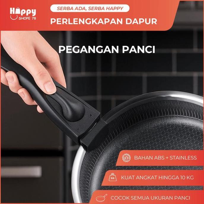 Gagang Panci Wajan Anti Slip Portable Pegangan Pengganti ABS Premium Tahan Panas