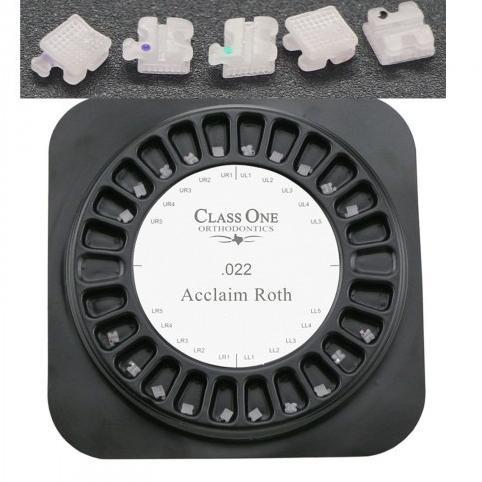 Bracket ceramic classone class one roth 3 hook ortho orthodontic behel gigi putih bening ortho 022 k