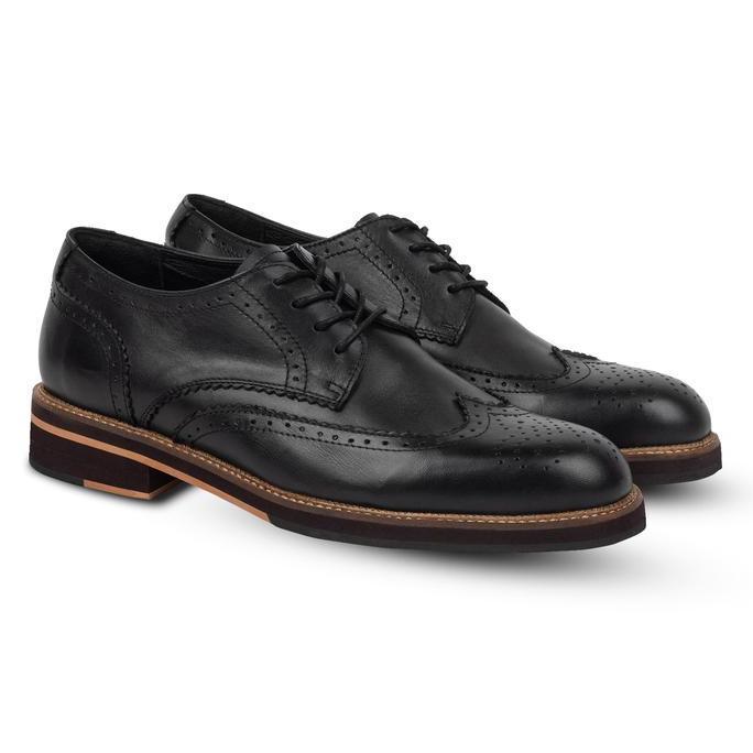 Blake Brogues Black - Nappa Milano - Sepatu Pantofel Pria HS