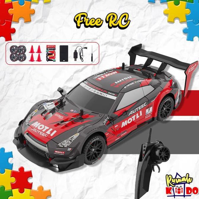 boiekeeke12 - rc racing drift 1:14 40km/jam mobil remote control kecepatan tinggi rechargeable