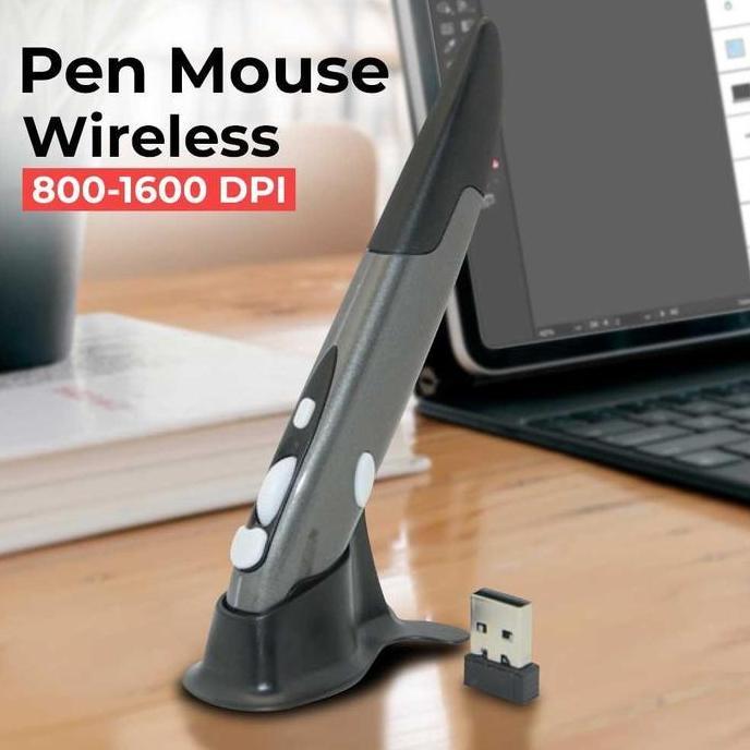 BEBAS ONGKIR - COD Alat Mouse Pen Optical Drawing Wireless Bluetooth Untuk PC Tablet Laptop Komputer