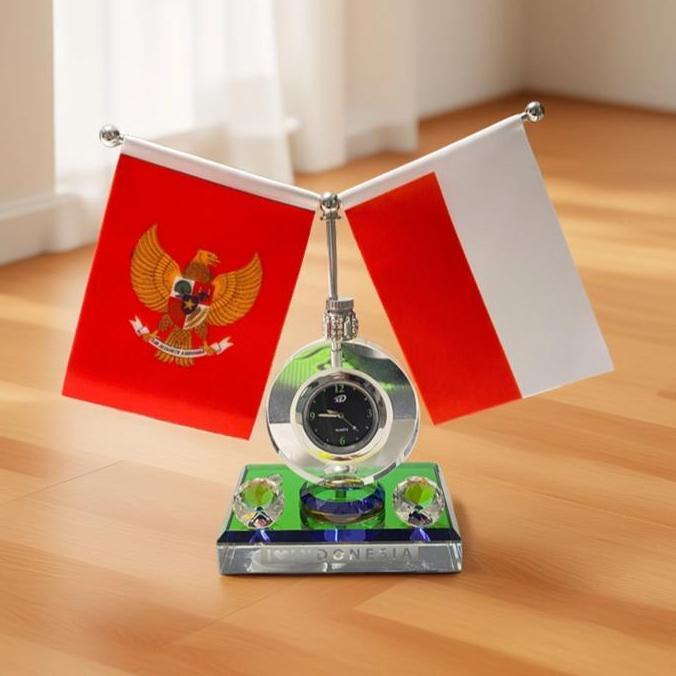 Parfum Mobil  Motif Jam Crystal Led Car Perfume Pajangan Dashboard Mobil