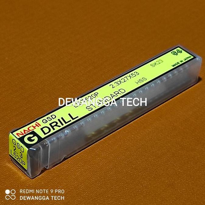 Nachi 2.m G drill mata bor besi 2 . 3 mm coating mata bor stainless