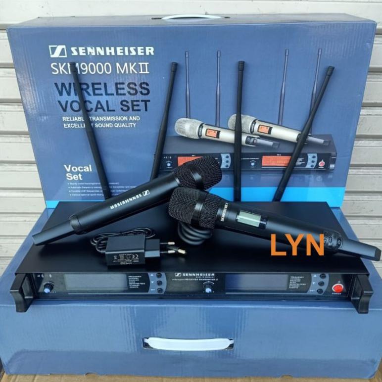 MIC WIRELESS SKM9000 MK2 WARNA HITAM 4 ANTENA UHF SENNHEISER SKM 9000 MK2