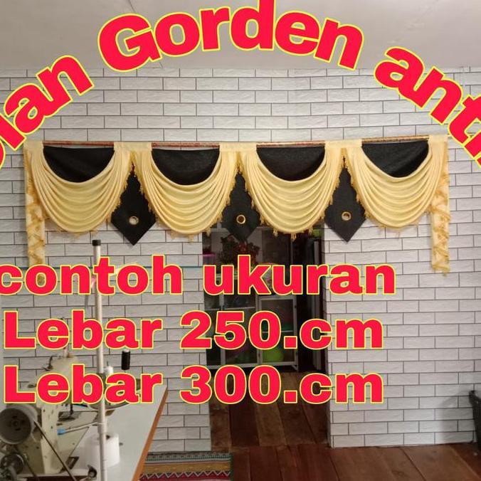 Gorden Poni Gelombang spanyol Jendela Pintu Mewah Elegan Rumah