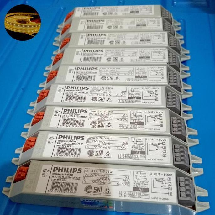 Ready  Ballast Philips Electronic 36W / Ballast Lampu Philips EBC 1x36 / Ballast Electronik Lampu Ne