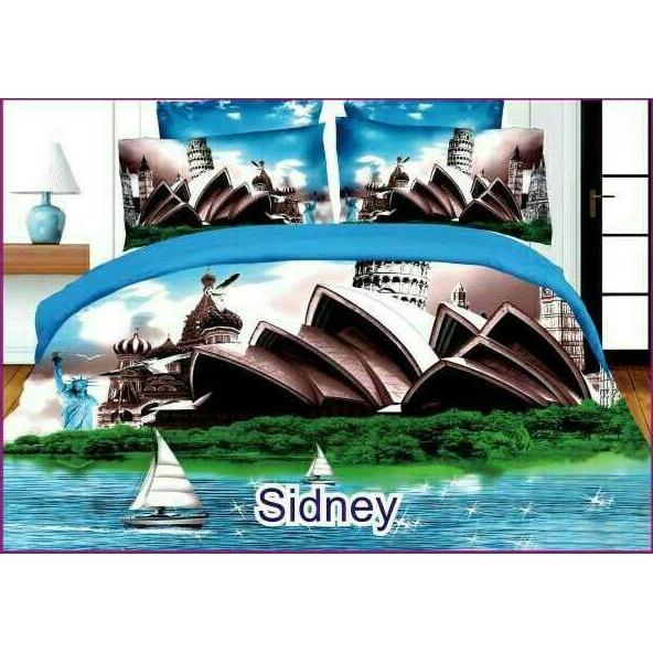Ready Bedcover grand shyra 5 dimensi motif sidney 180x20