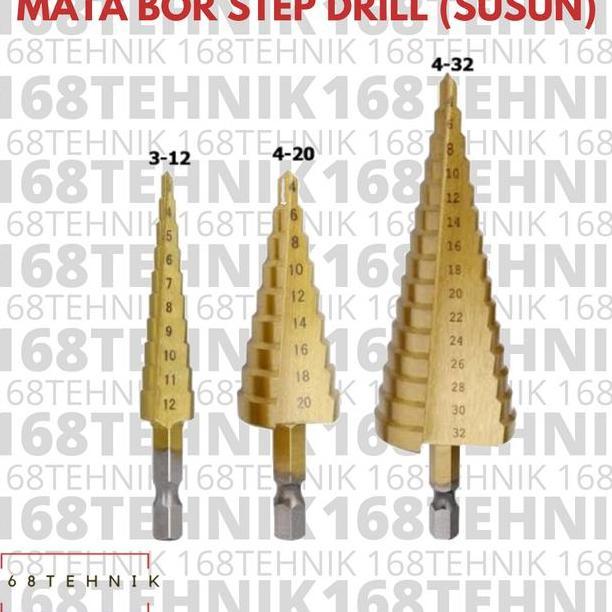 MATA BOR STEP DRILL 4-32 MM HSS / MATA BOR SUSUN HSS / MATA BOR PAGODA