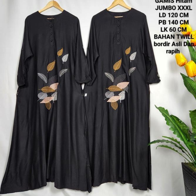 Gamis Wanita Ukuran Jumbo Ld 120 Cm Model Bordir Kekinian