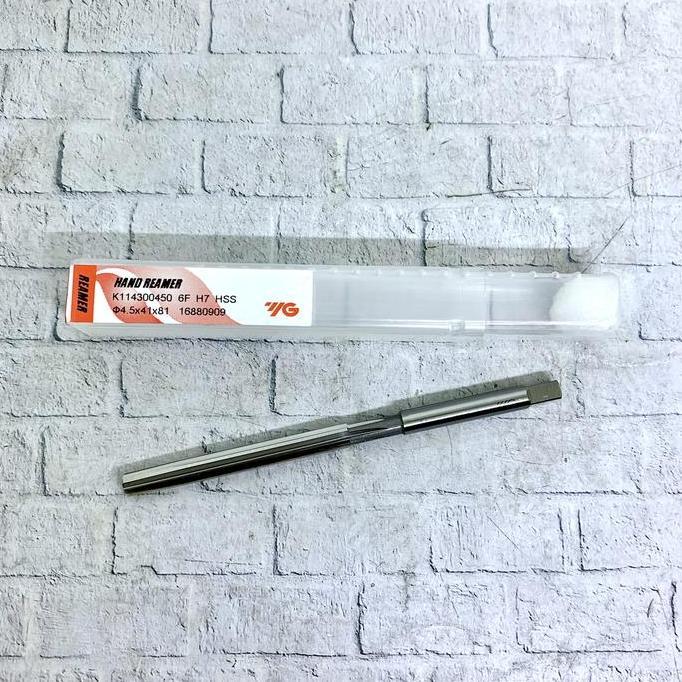 Hand Reamer 4.5 mm H7 merk YG Korea Baru Original Lurus Reamer 4.5mm - Available