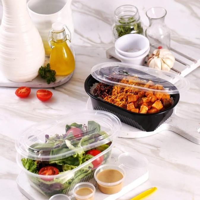 Thinwall oval 750ml |Tinwal oval 750ml|Mangkok plastik microwave 750ml