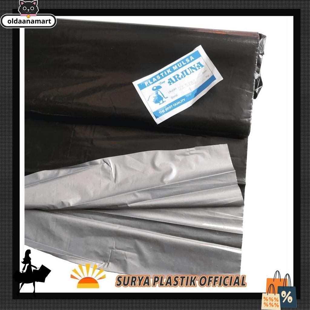 Plastik Mulsa Hitam Perak 03,5X80 Kemasan 1Kg Harga Grosir