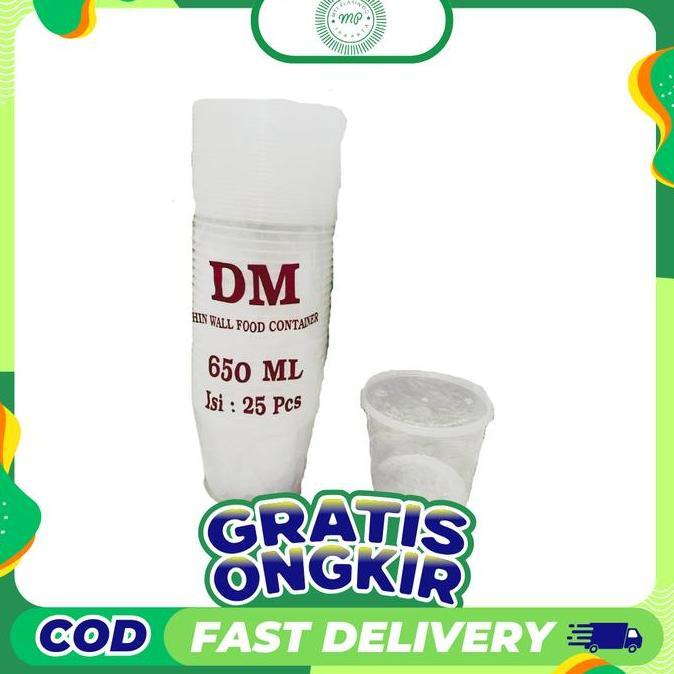 THINWALL CUP DM BULAT 650ML ISI 25PCS