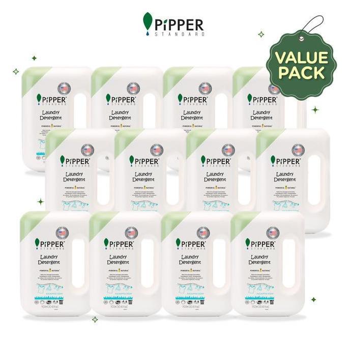 Pipper Laundry Detergent Eucalyptus Scent Value Pack 12X 900 Ml