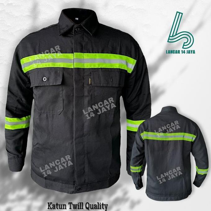 Kemeja Safety / Baju Safety Lengan Panjang / Baju Proyek Lengan Panjang / Wearpack Safety Atasan / W