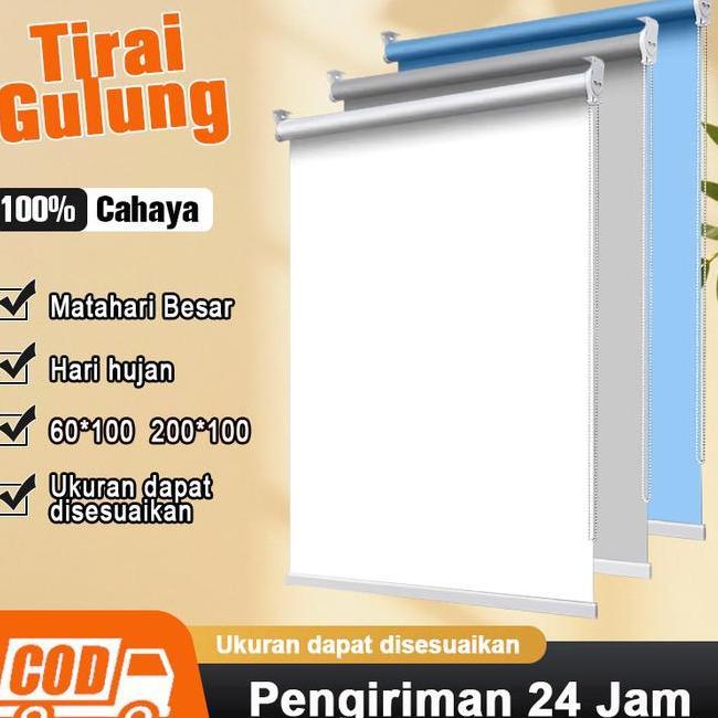 Roller Blind Blaout Roller Blind Jendela Roller Blind Jendela Bisa Ukuran Custom Tirai Gulung Tahan 