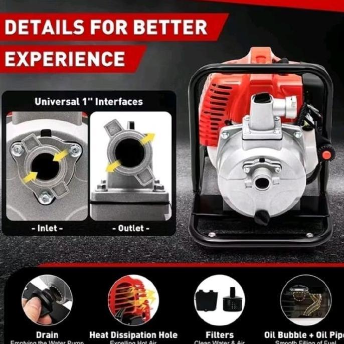 Cod Mesin Pompa Air Sawah Irigasi Alkon 1 Inch 2 Tak Performa Stabil & Efisien Kualitas Baik Tarikan