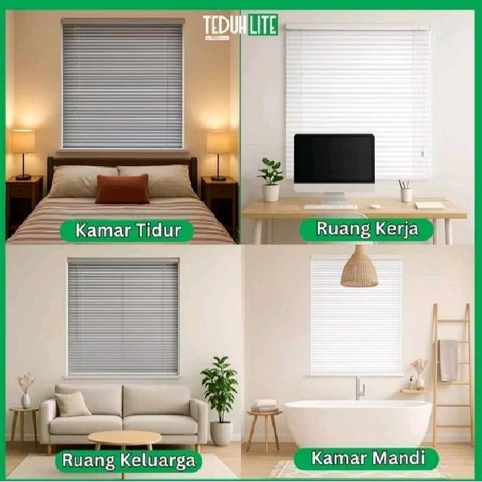 Forhom Tirai Jendela Gorden Jendela PVC Venetian Blind Kerei Jendela Tirai Gulung 40x180 60x180 Tira