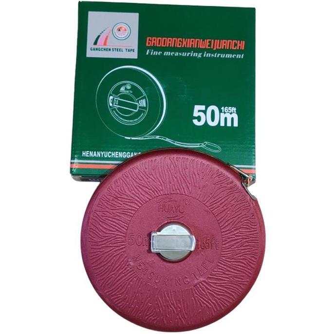 SU - Meteran Bulat 50 Meter - Meteran Kain - Meteran Tanah - Meteran Gulung Bodi Kulit