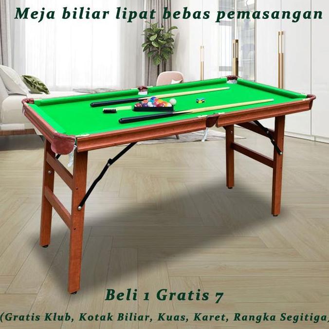 Mini Pool Table Lipat kaki / Meja Billiard Mini / Billiard Table Bonus /Mini Pool Table Lipat 182cm