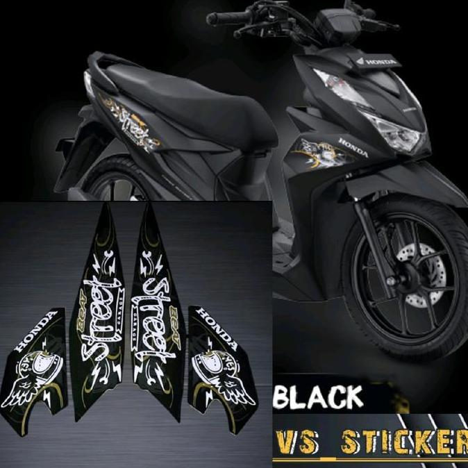 Promo STRIPING LIST BODY STANDART MOTOR HONDA BEAT STREET 2021 2022 SILVER HITAM Motorcycle Kendaraa