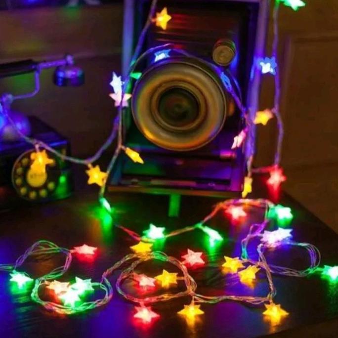 Lampu Natal Bintang 10 Meter Rainbow / Lampu Hias / Lampu Led Dekor