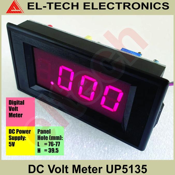 DC Volt Meter Pengukur Tegangan Voltage 3.5-Digit LED Power 5VDC