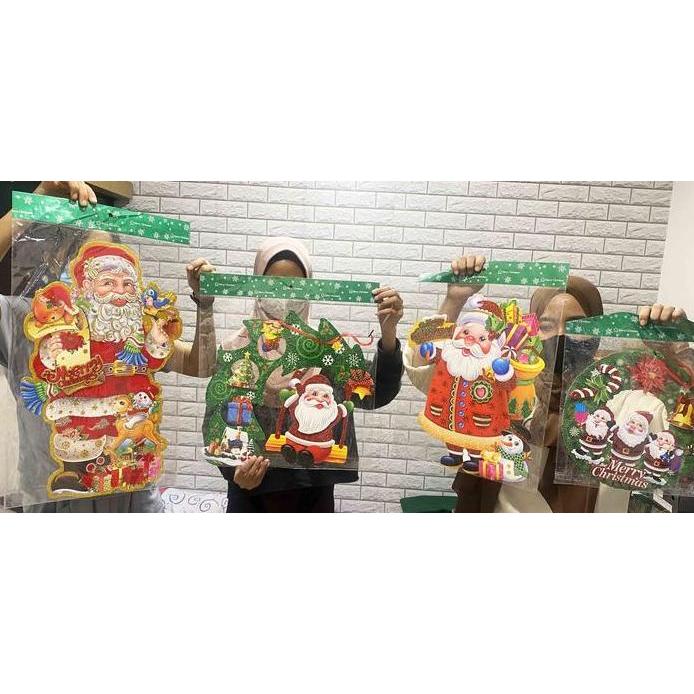 (JUMBO BULAT) Gantungan Natal Xmas Decoration Hiasan Pintu dinding