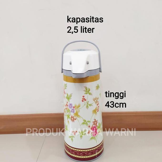 Termos air panas pencet/air pot 2,5 liter
