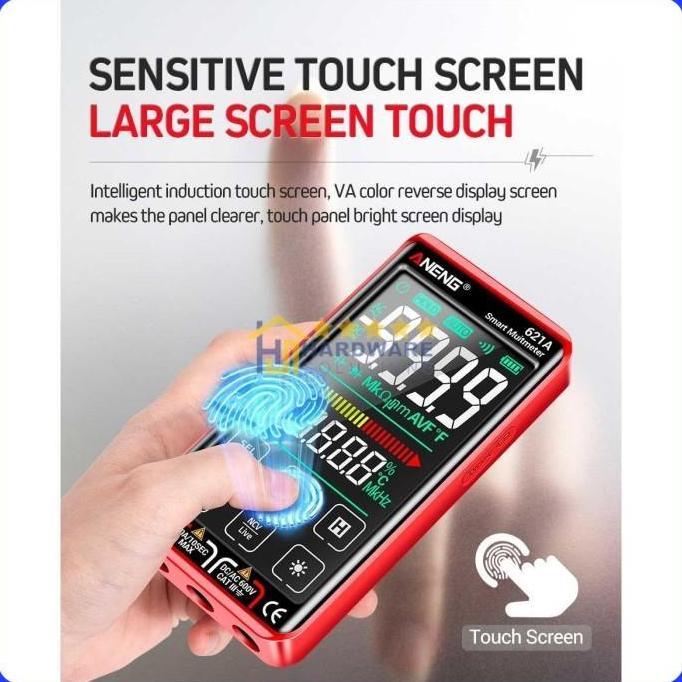 AVOCEAN ANENG Smart Digital Multimeter Tester Transistor Touch Screen - 621A