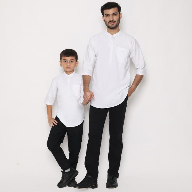 Dancus Kemeja Koko Pakistan Anak / Koko Kurta Anak Warna Putih Olrm261