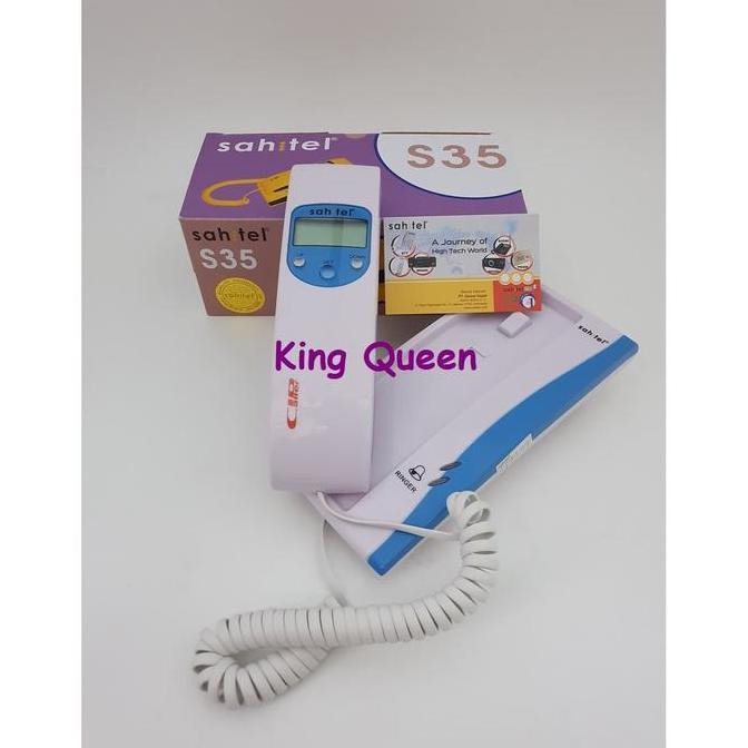 Grosir Telepon Gagang Sahitel S35 Putih / Telepon Kabel Sahitel S-35 - Putih