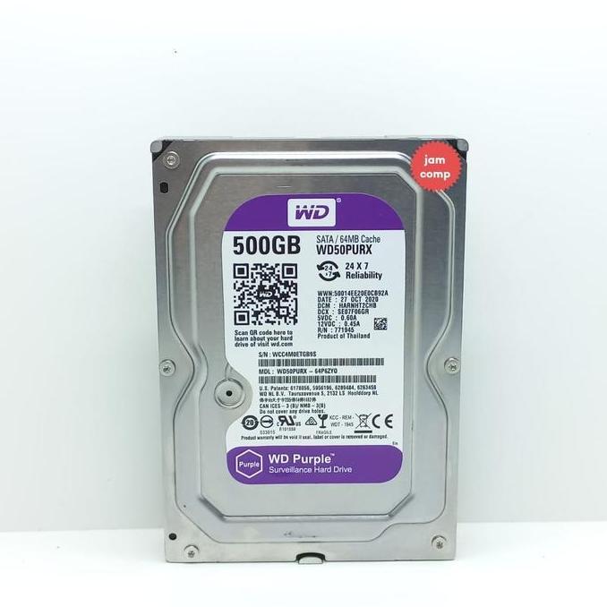 Hardisk 500GB WD Purple Cctv -HDD Internal 500GB WD For Cctv