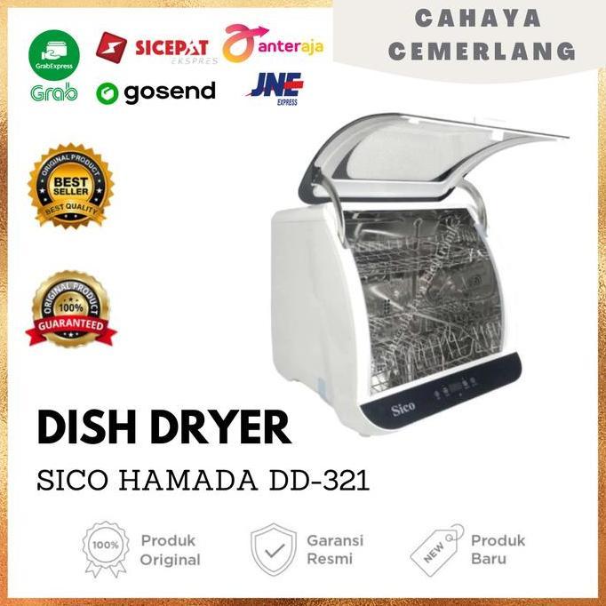 DISH DRYER SICO HAMADA DD-321 plus UV Pembunuh Bakteri ABD