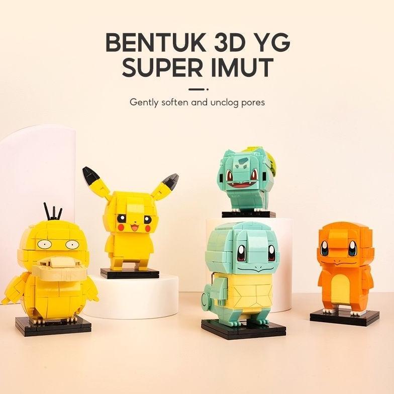 Mainan pokemon Pikachu/Eevee/Psyduck/Bulbasaur/Charmander/Squirtle