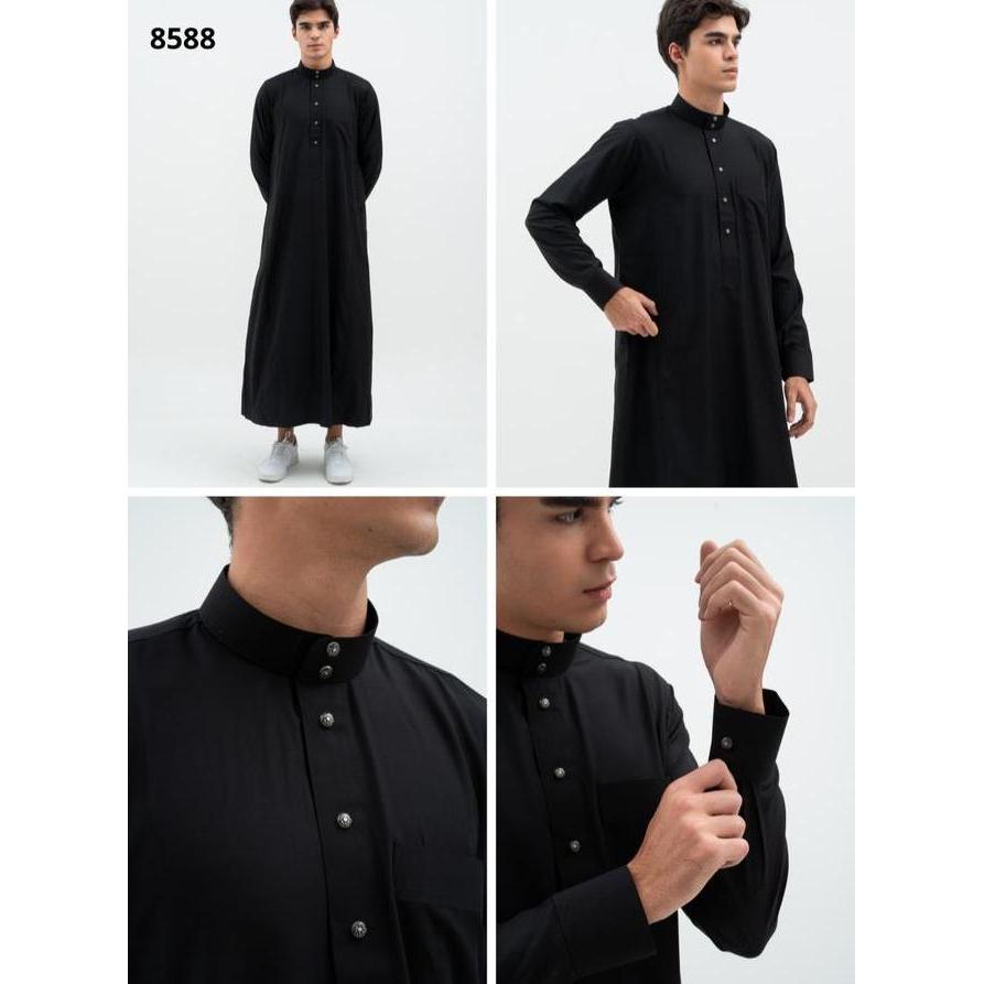 Al Haramain Jubah / Gamis Pria Remaja & Dewasa Slimfit Premium Series Manset (2414) / Jubah Al Haram